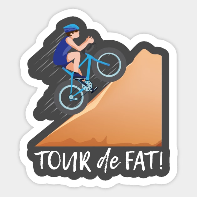 Buy Fat Bikes Tour De Fat Bike T-Shirt Online Sticker by ramblingsales